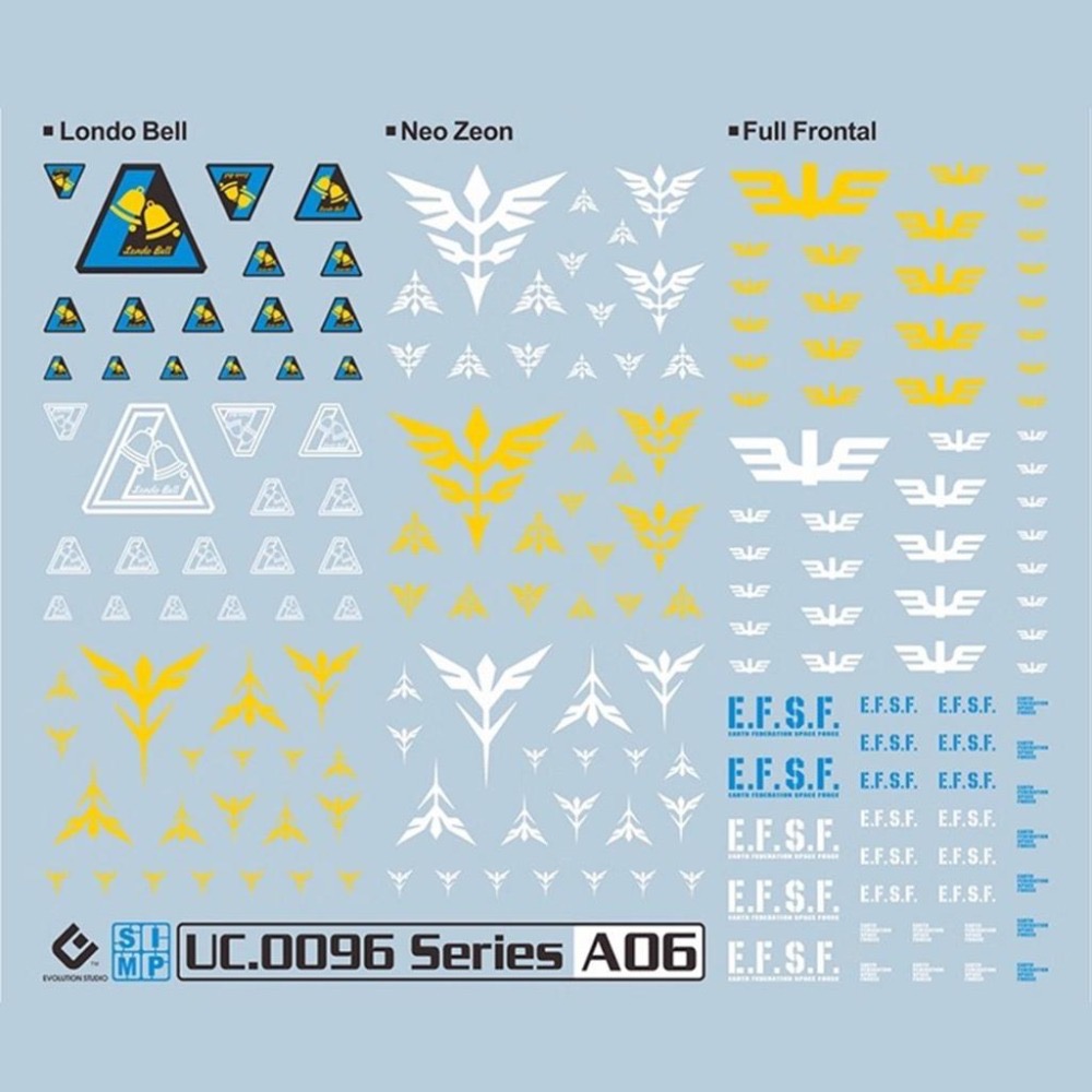 [BUOCO] EVO 0096 獨角獸系列 通用標誌水貼 (螢光版) 通用水貼 - 聯邦 / 新吉翁 / 畢斯特財團-細節圖5