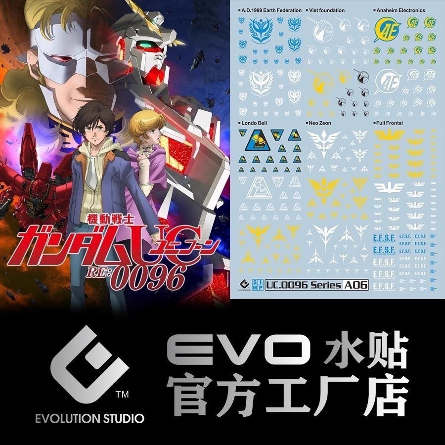 [BUOCO] EVO 0096 獨角獸系列 通用標誌水貼 (螢光版) 通用水貼 - 聯邦 / 新吉翁 / 畢斯特財團-細節圖2