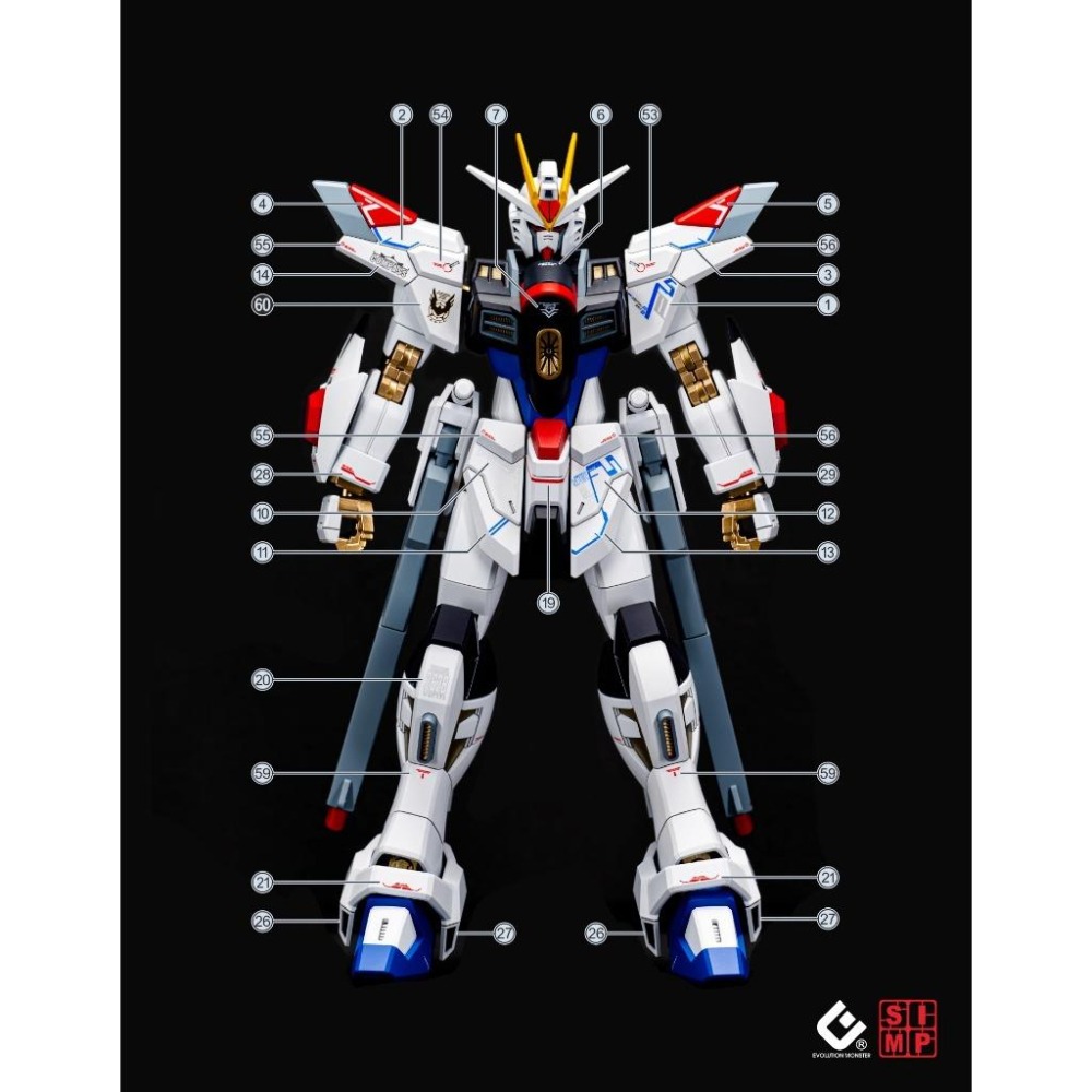 [BUOCO] EVO HG-250 SEED FREEDOM 全能攻擊自由 燙金+螢光水貼 (1/144）布都御魂-細節圖4