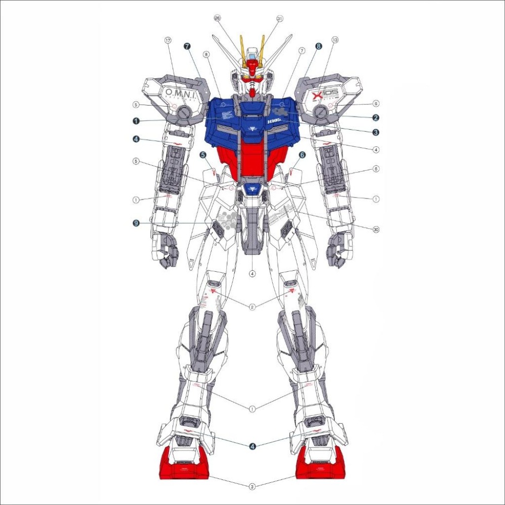 [BUOCO] EVO PG-09 PG 1/60 攻擊鋼彈 專用螢光水貼 - 煌大和 / 大天使號 / SEED-細節圖3