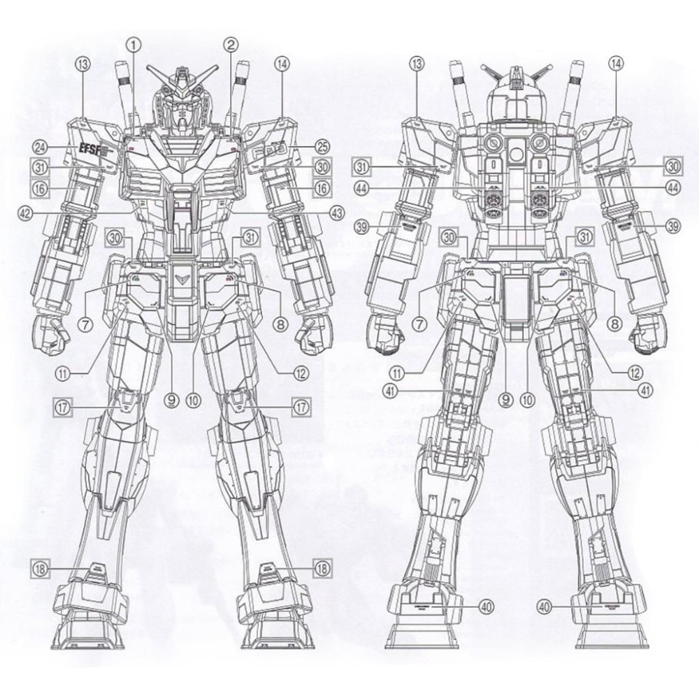 [BUOCO] EVO FM 1/100 RX-78F00 橫濱鋼彈 專用螢光水貼 | 鋼彈基地 / GFY /-細節圖4