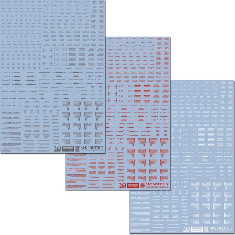 [BUOCO] EVO Monster系列 T-01/T-02 高解析通用水貼 (義大利Cartograf製)1/100-細節圖5