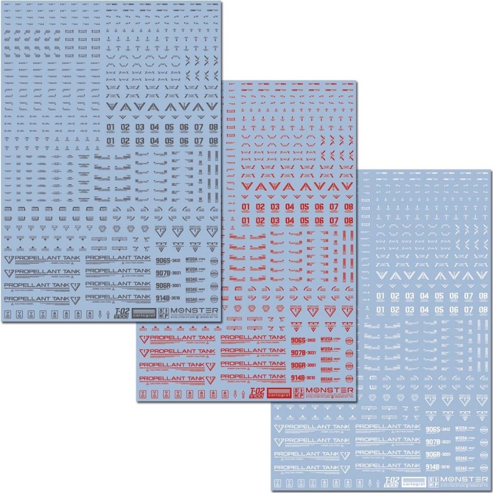 [BUOCO] EVO Monster系列 T-01/T-02 高解析通用水貼 (義大利Cartograf製)1/100-細節圖6