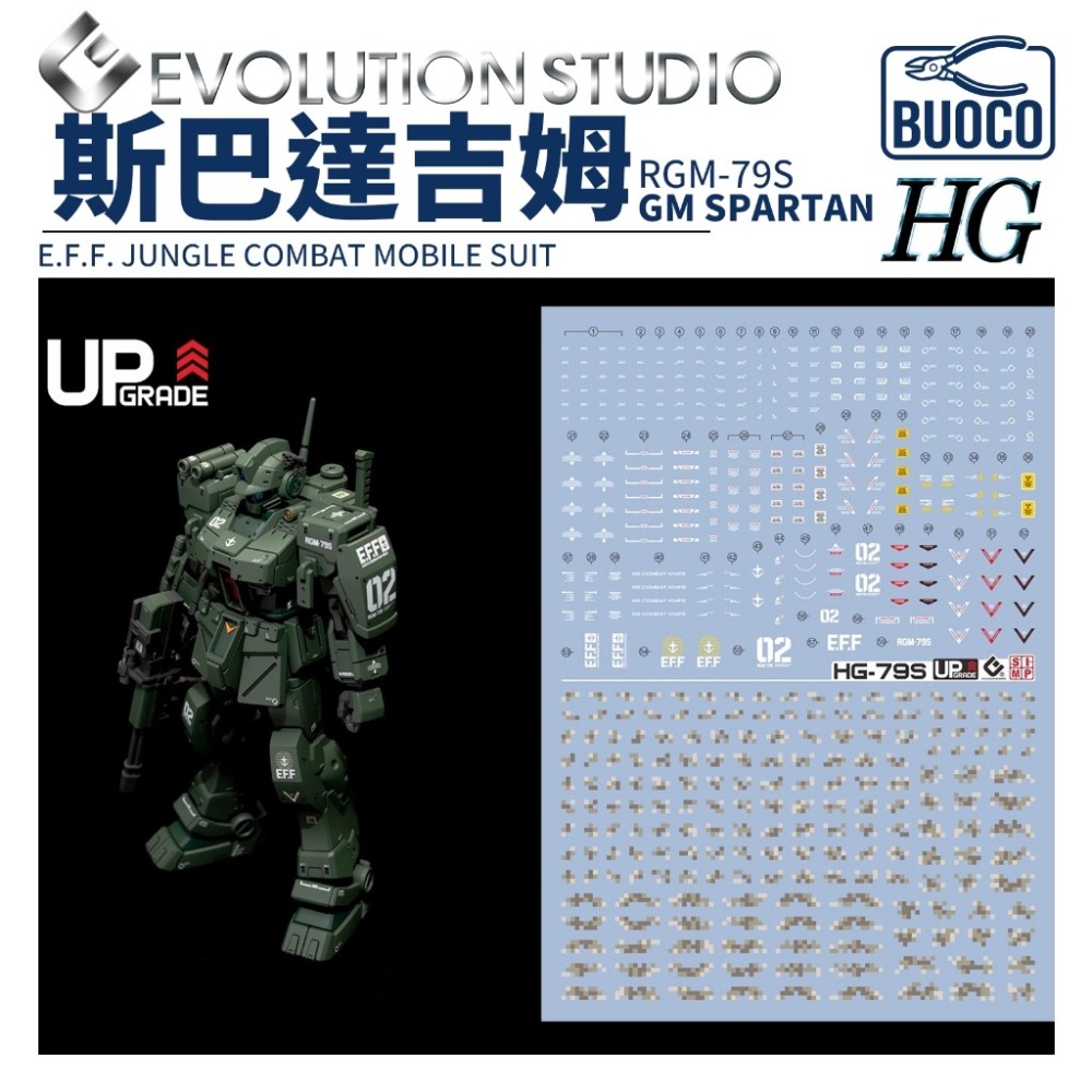 [BUOCO] EVO HG-79S  戰場之絆 吉姆 斯巴達 (黑犬隊) 專用水貼 (1/144) - RGM-79S-規格圖8
