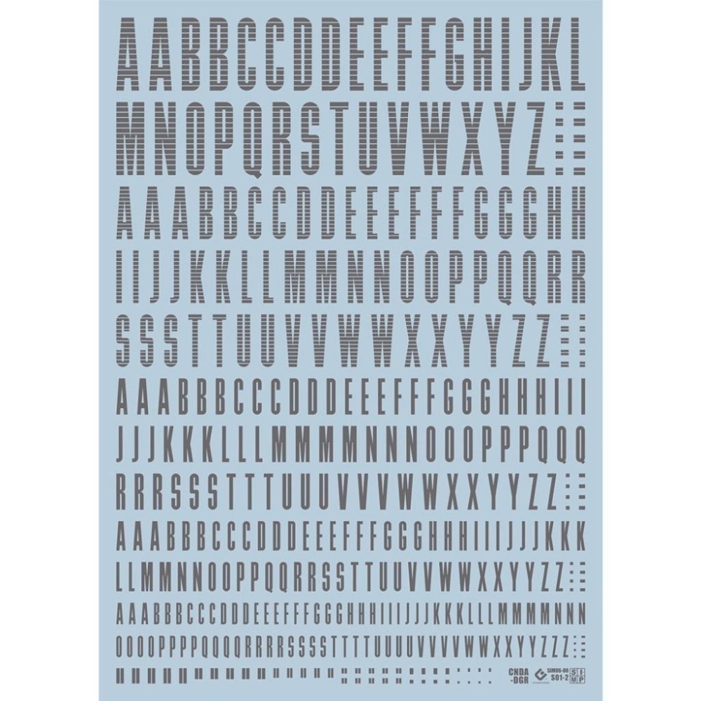 [BUOCO] EVO 通用軍事編碼水貼 HIQ/CND風格 (字母/數字) - 通用水貼 / 自定義番號 / 改造專用-細節圖2