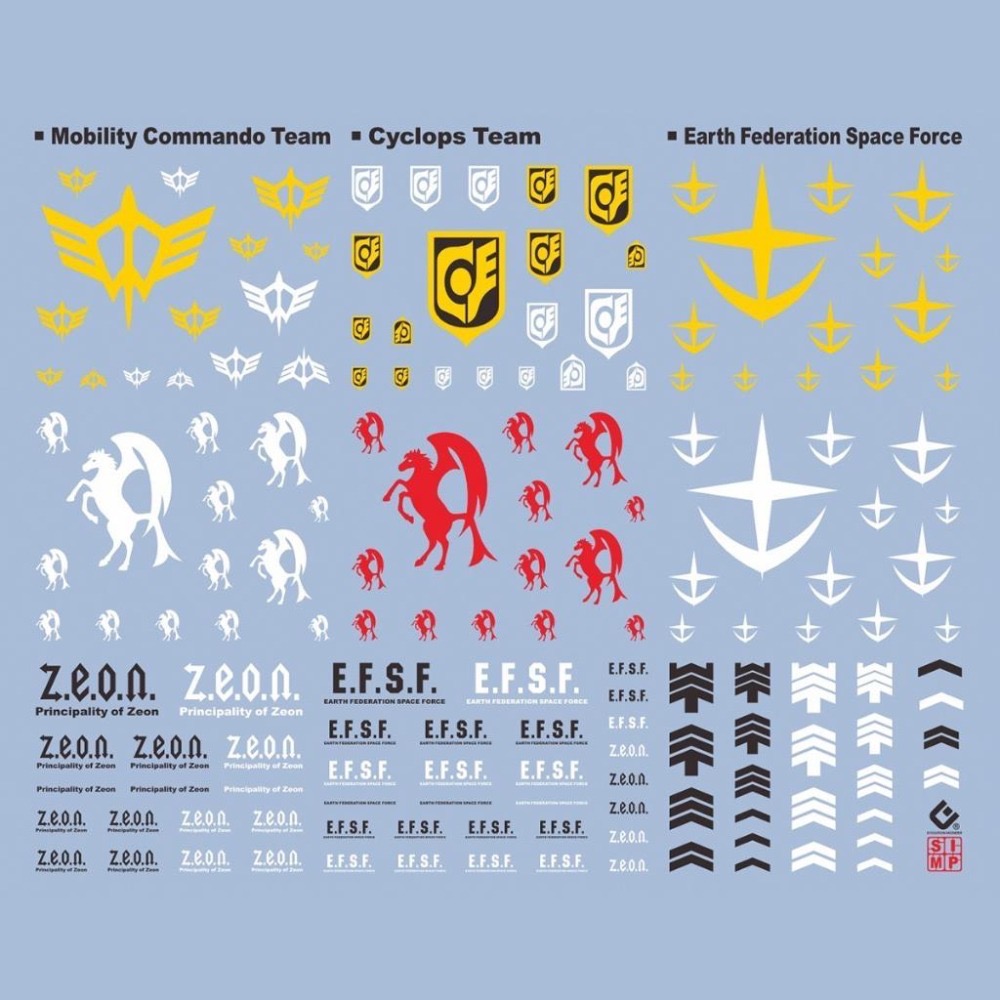 [BUOCO] EVO 0079 一年戰爭 通用標誌水貼 (螢光版) 通用水貼 - 聯邦 / 吉翁 / 夏亞 / 阿姆羅-細節圖5