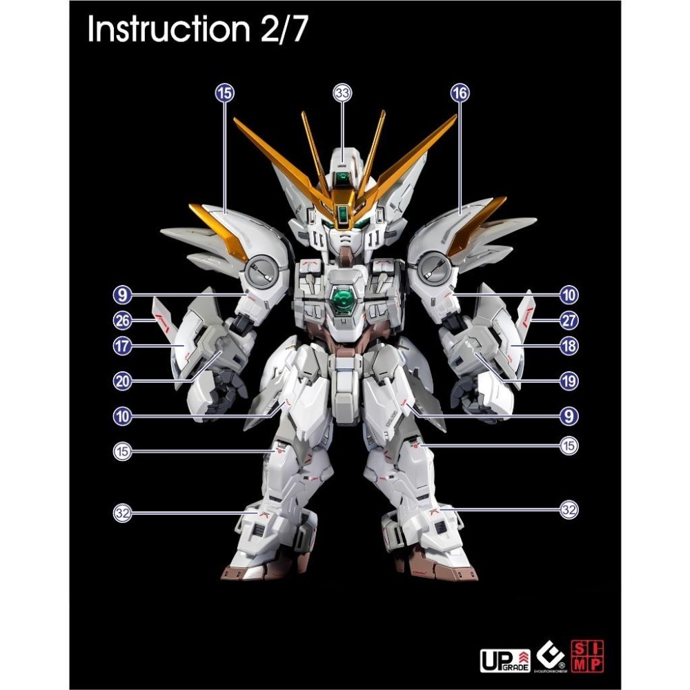 BUOCO] EVO MGSD-03 MGSD 飛翼鋼彈零式 EW & 白雪姬前奏曲 雙版本專用螢光水貼掉毛 / 希洛唯-細節圖3