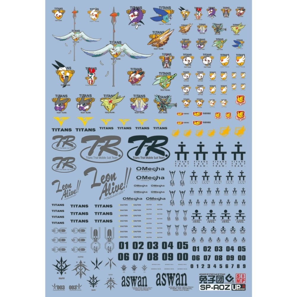 [BUOCO] EVO AOZ 迪坦斯測試部隊 兔子團 專用水貼 (電擊附錄復刻) - TR-1 / TR-6 通用水貼-細節圖4