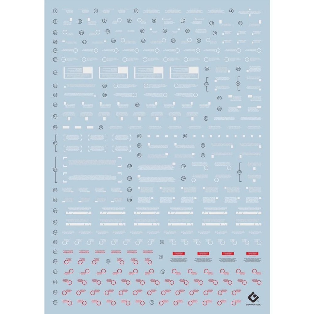 [BUOCO] EVO PG-15FA PG 全裝甲獨角獸鋼彈 專用螢光水貼 (1/60) - 紅色框架 / 毀滅模式-細節圖2