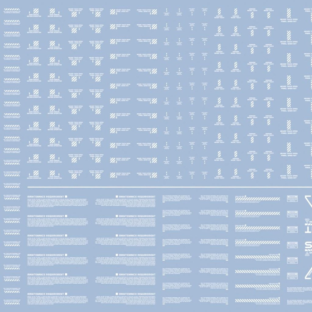 [BUOCO] 方貓 HD高解析通用水貼 (1/100) - HD07 特殊裝備 / 武器庫 / 警示標語 / (白色)-細節圖3