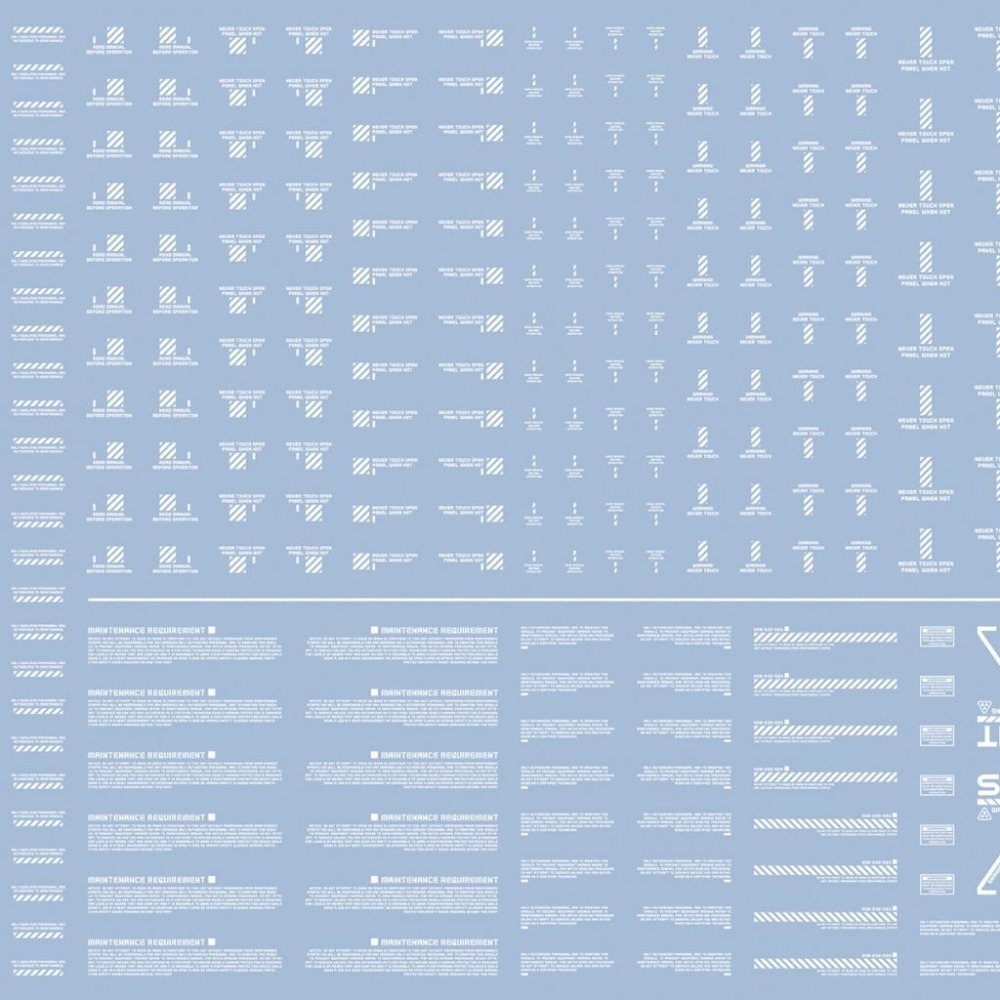 [BUOCO] EVO 方貓 HD高解析 通用水貼 (1/100) - HD07 / 武器庫 / 警示標語 / (白色)-細節圖3