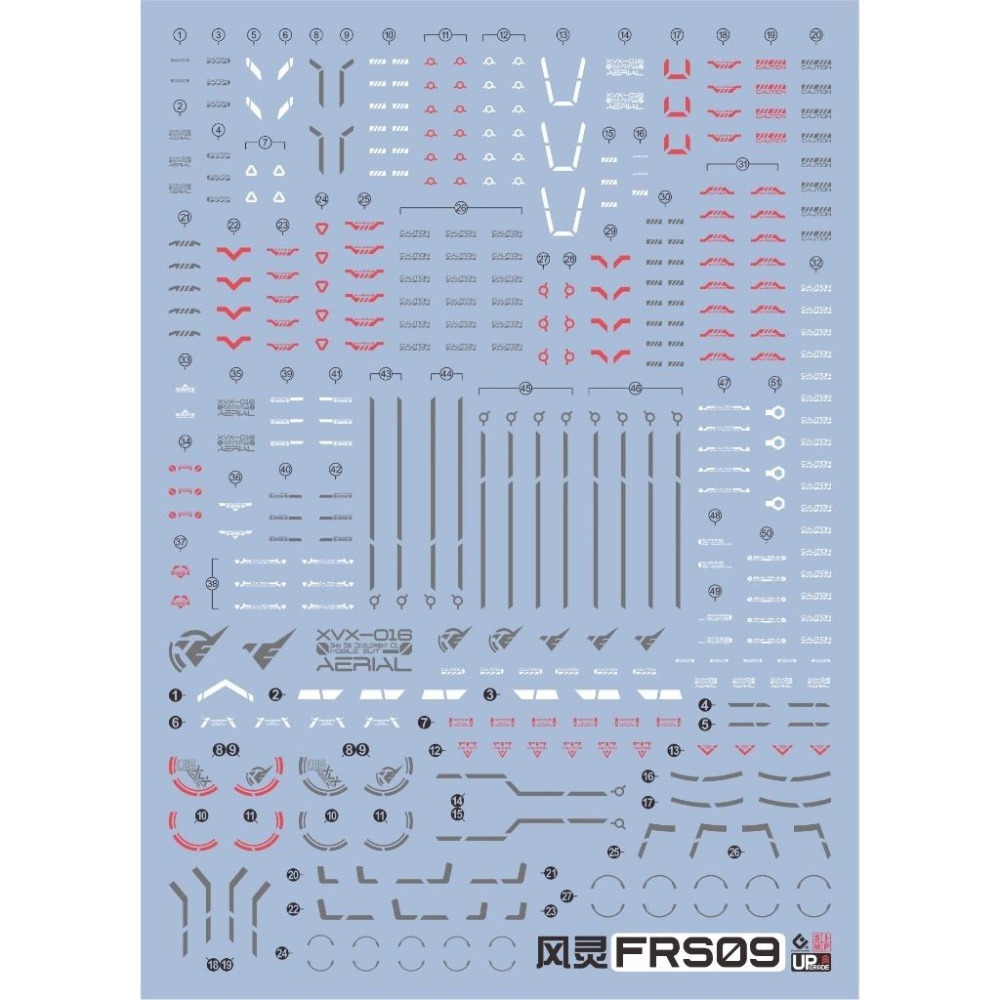 [BUOCO] EVO FM-FRS09 FM 1/100 風靈鋼彈 專用螢光水貼 ｜ 水星的魔女 ｜ 蘇萊塔-細節圖2