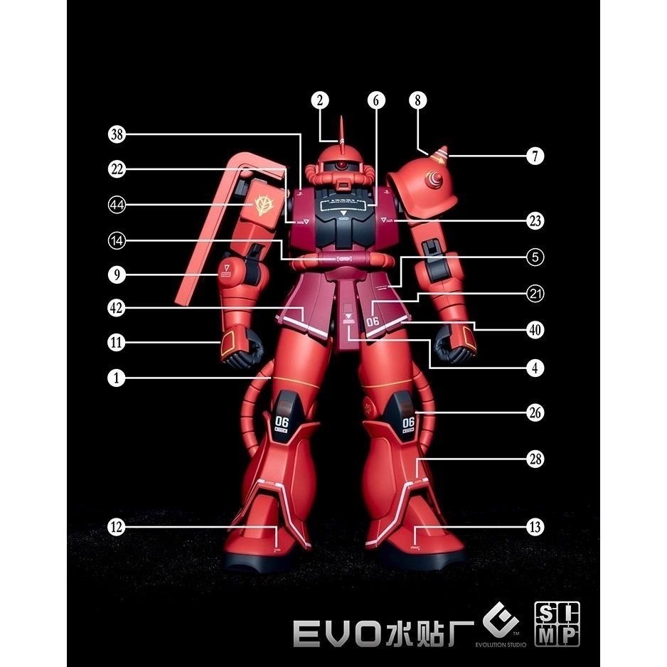 [BUOCO] EVO HG-234 新生 夏亞專用薩克II / 21世紀真實配色版 薩克 螢光水貼 (1/144)-細節圖3
