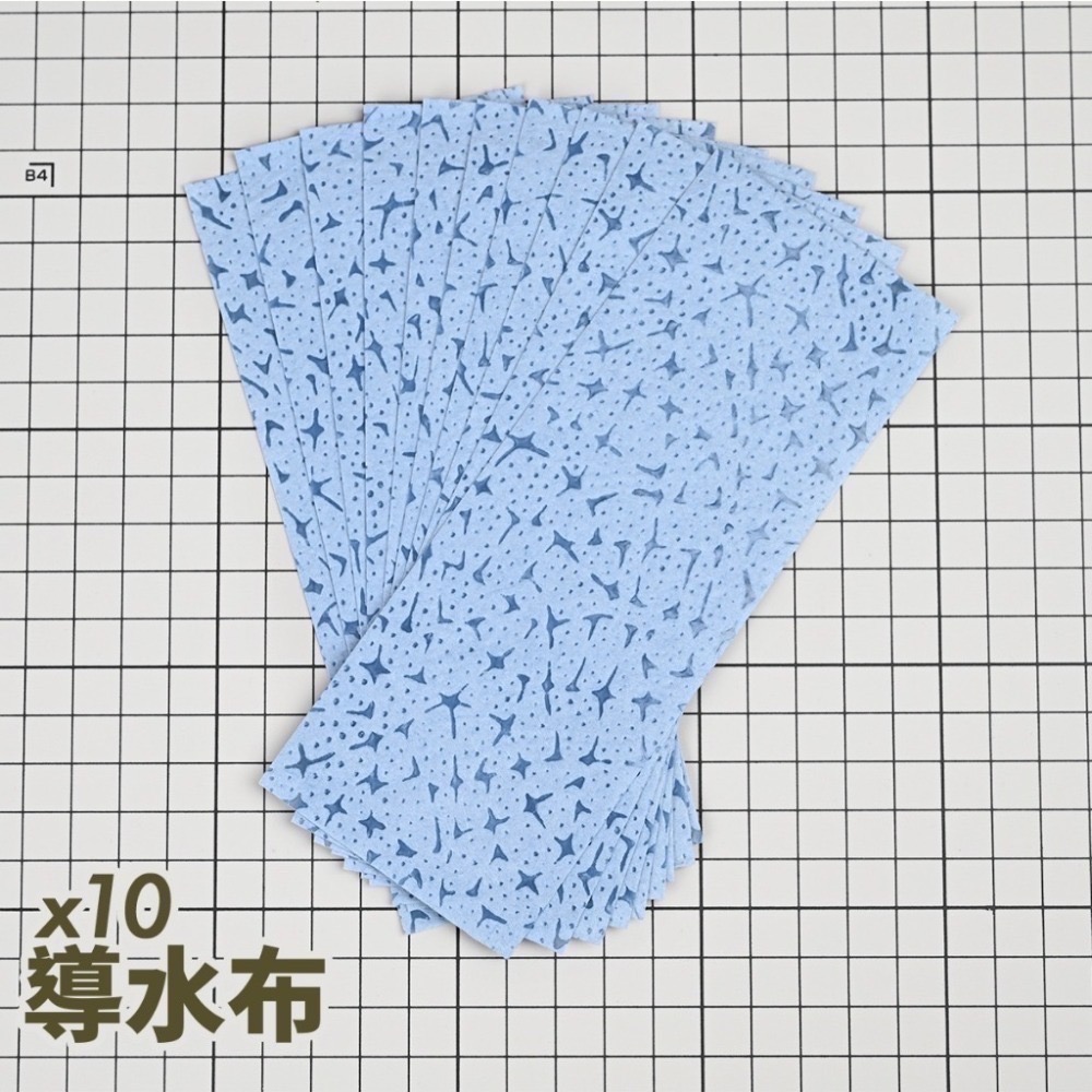 [BUOCO] 水貼盒 & 濕式調色盤 [豪華全配組] | 附金屬鑷子+藍色無塵布 模型工具 水性顏料｜壓克力顏料保濕-規格圖9