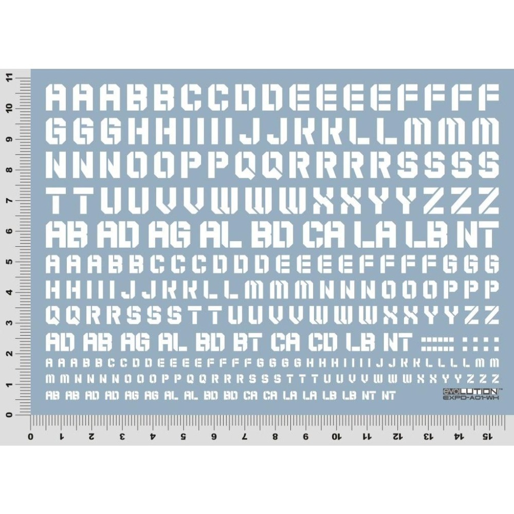 [BUOCO] EVO 通用軍事數字水貼 EXPD/TRD風格 (字母/數字) - 重工業方塊字 / 艦隊編號 通用水貼-細節圖3