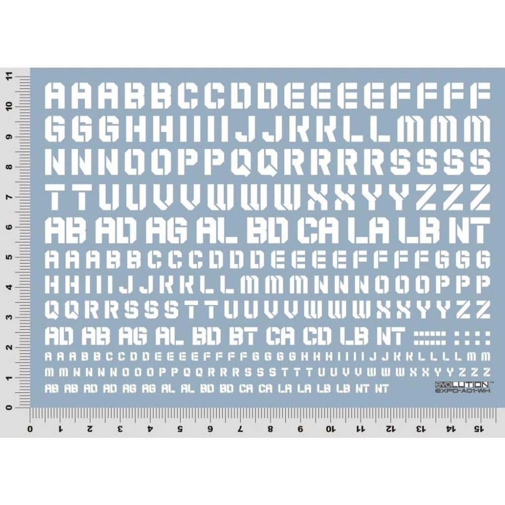 [BUOCO] EVO 通用軍事數字水貼 EXPD/TRD風格 (字母/數字) - 重工業方塊字 / 艦隊編號 通用水貼-細節圖3
