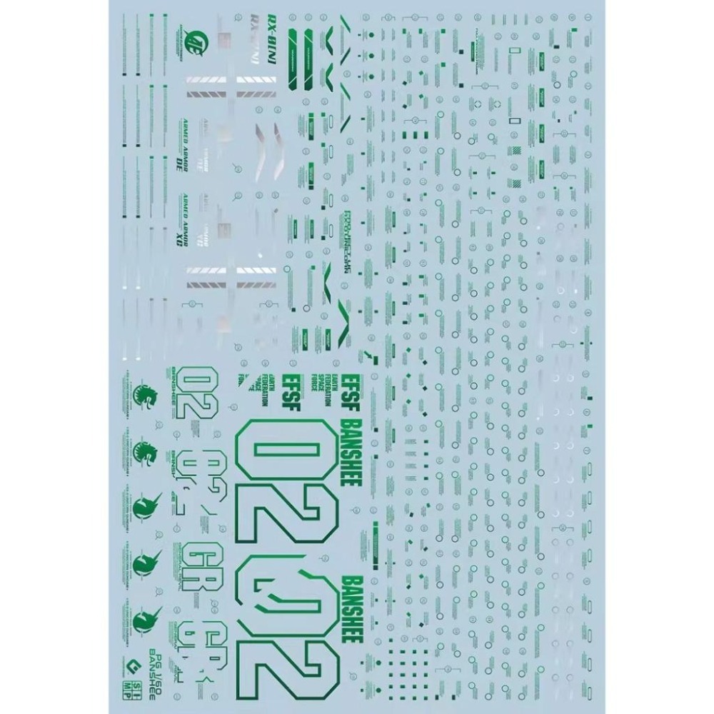 [BUOCO] EVO PG-16GR PG 報喪女妖·諾恩 專用電鍍綠水貼 (1/60) - 最終決戰式樣 / 覺醒綠-細節圖2