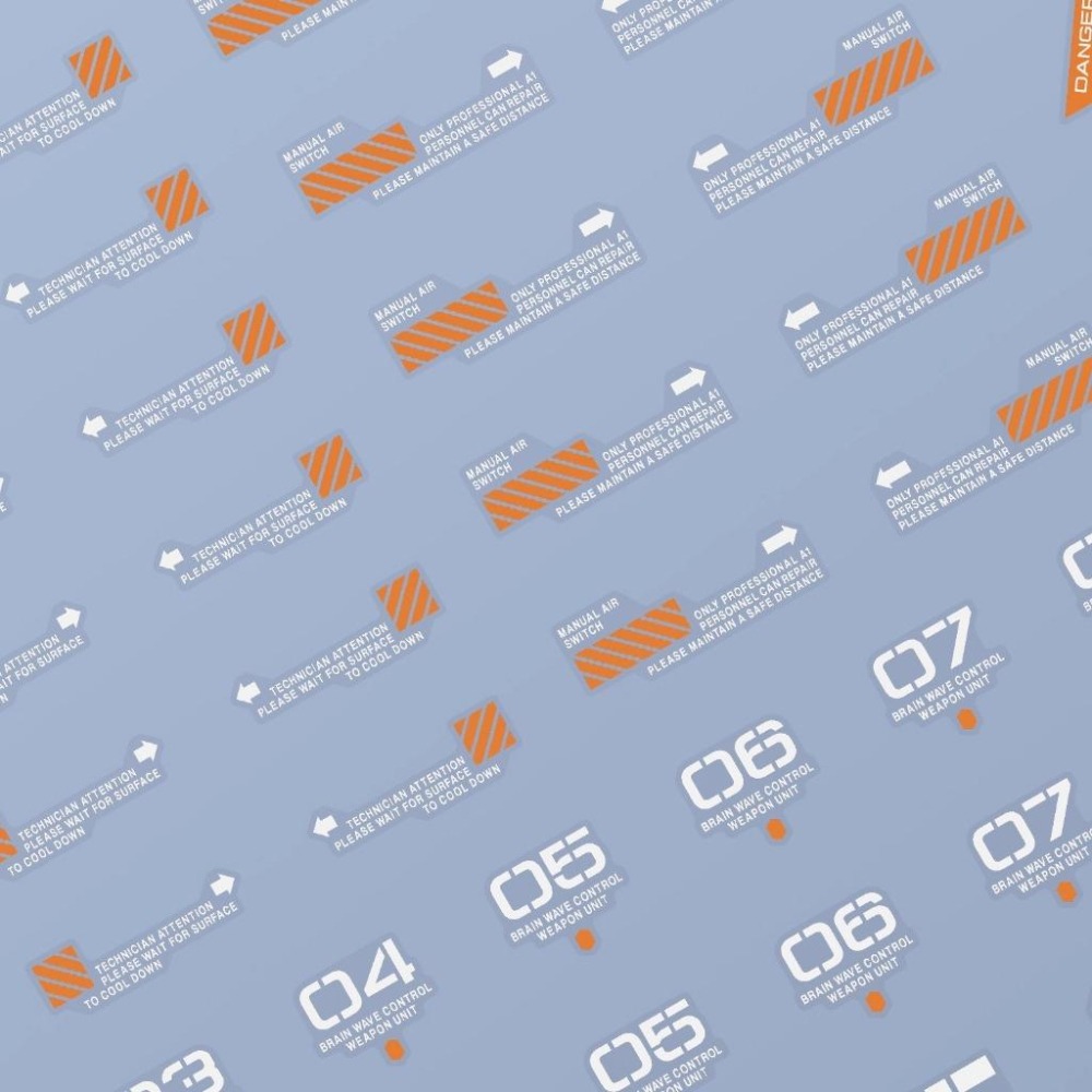 [BUOCO] EVO Monster系列 T-03 高解析雙色幾何水貼 (義大利Cartograf製) 1/100-細節圖4