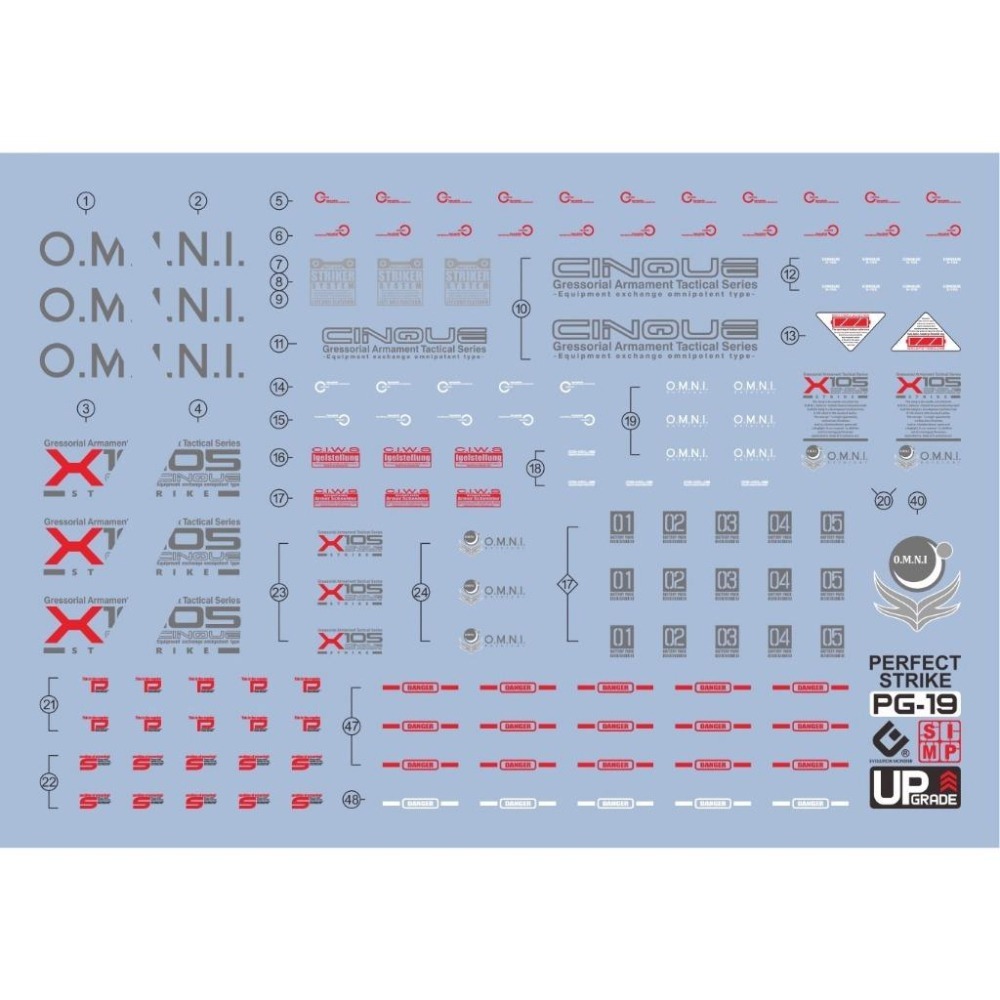 [BUOCO] EVO PG-19 PG 完美攻擊鋼彈 專用螢光水貼 (1/60) - / 巨劍 / 重砲 / 翔翼-細節圖7