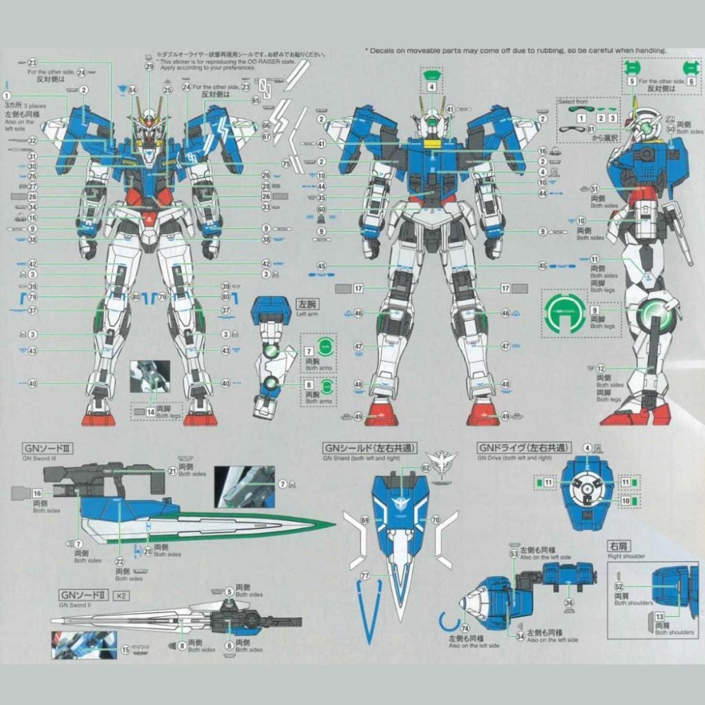 [BUOCO] EVO P-RG-68 RG 00 XN 斬擊強化模組 (00 XN Raiser) 專用螢光水貼-細節圖3