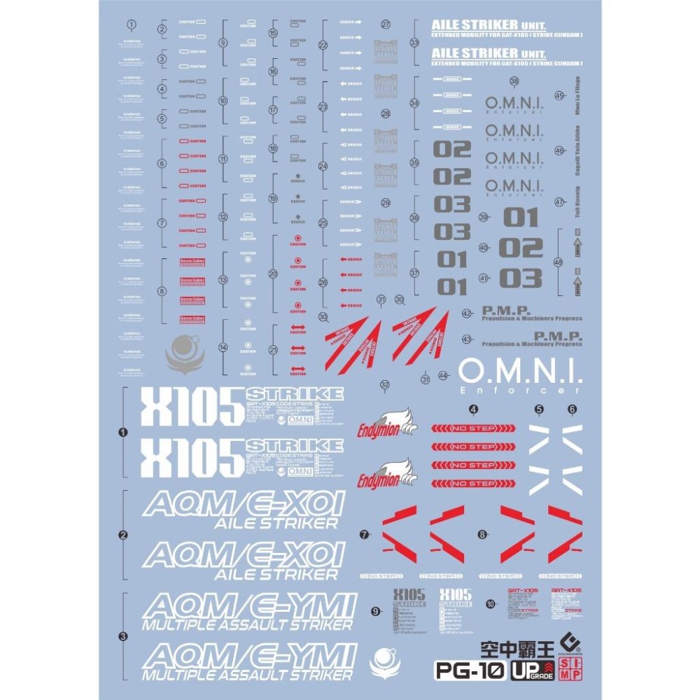 [BUOCO] EVO PG-10 PG 空中霸者 + 翔翼型背包 專用螢光水貼 (1/60) - 空霸 / 空中霸主-細節圖2