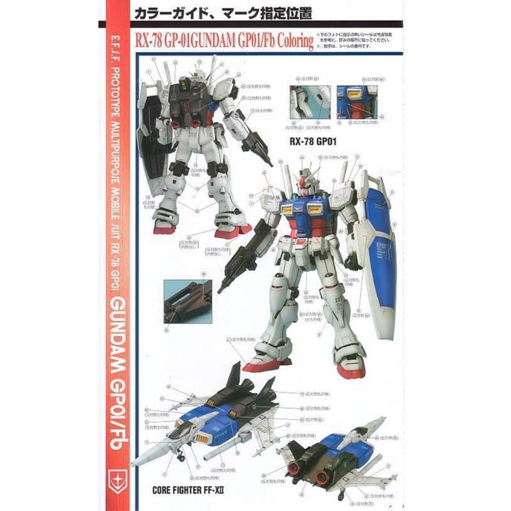 [BUOCO] EVO PG-08 PG 1/60 鋼彈試作1號機 GP01/Fb 陸戰+宇宙戰 雙型態專用螢光水貼-細節圖3