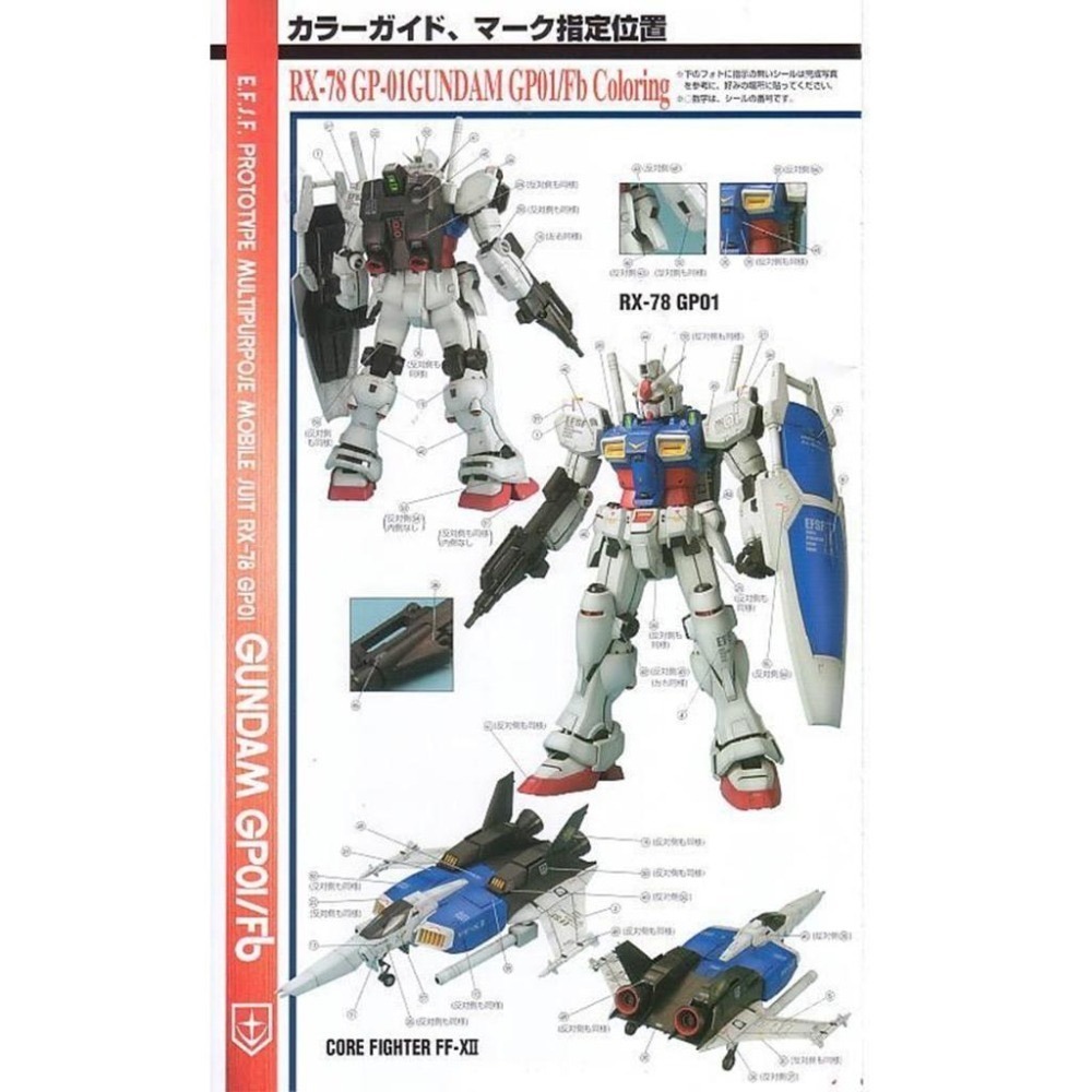 [BUOCO] EVO PG-08 PG 1/60 鋼彈試作1號機 GP01/Fb 陸戰+宇宙戰 雙型態專用螢光水貼-細節圖3
