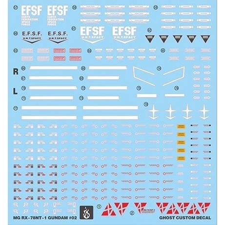 [BUOCO] 炎水貼 Ghost版 MG 1/100 RX-78 NT-1 Ver.2.0 Alex 艾力克斯鋼彈-細節圖3