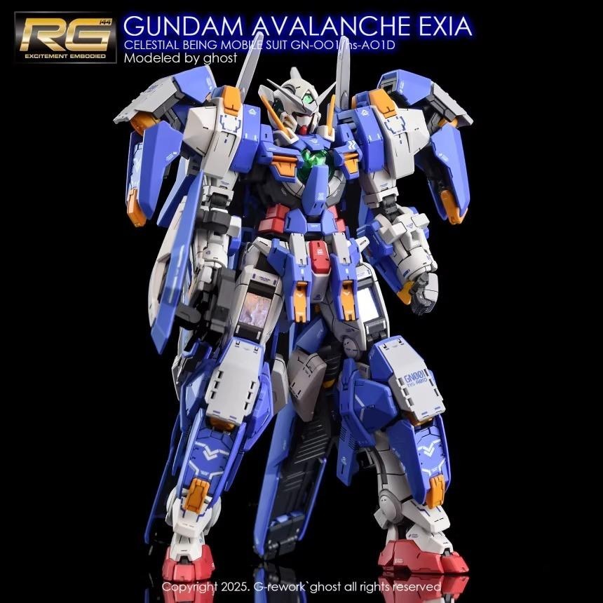 [BUOCO] 炎水貼 Ghost版 RG 1/144 雪崩突進型能天使鋼彈 螢光水貼 | Avalanche Exia-細節圖5