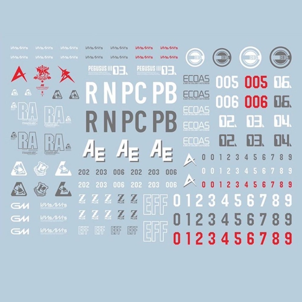 [BUOCO] EVO 阿姆羅專用機體 通用標誌水貼 (螢光版) - RX-78-2 / Nu鋼彈 / Hi-Nu-細節圖4