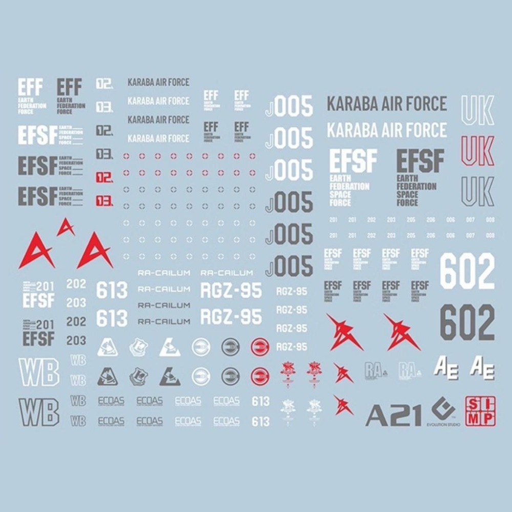 [BUOCO] EVO 阿姆羅專用機體 通用標誌水貼 (螢光版) - RX-78-2 / Nu鋼彈 / Hi-Nu-細節圖5