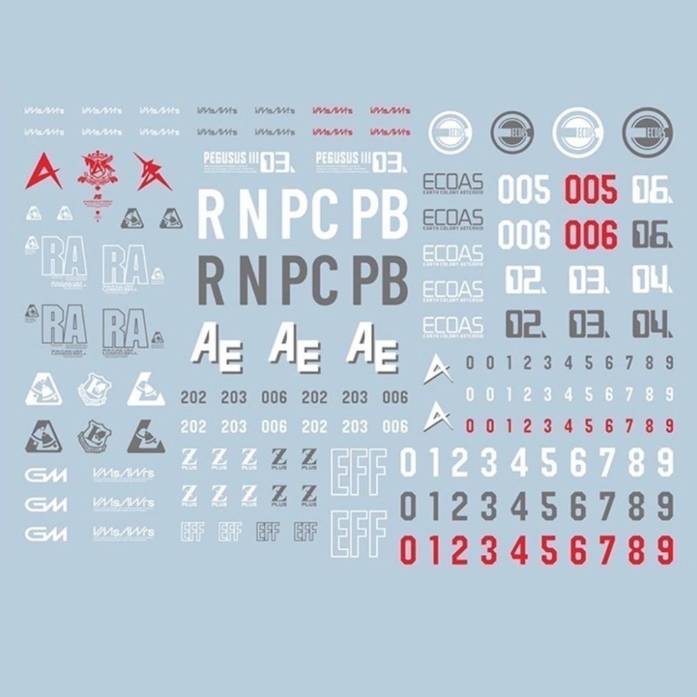 [BUOCO] EVO 阿姆羅專用機體 通用標誌水貼 (螢光版) - RX-78-2 / Nu鋼彈 / Hi-Nu-細節圖4