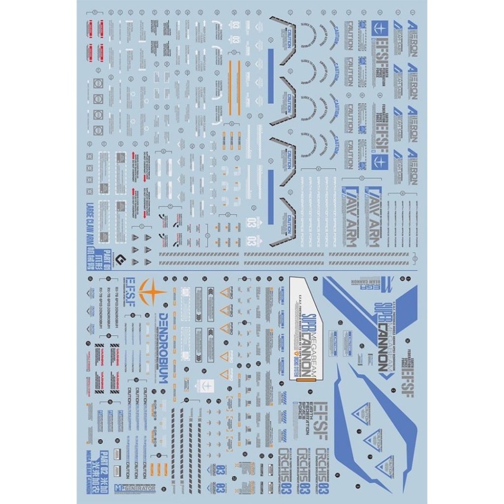 [BUOCO] EVO HG-28 RX-78GP03D 試作3號機 GP03 石斛蘭 光水貼 (1/144）-細節圖2