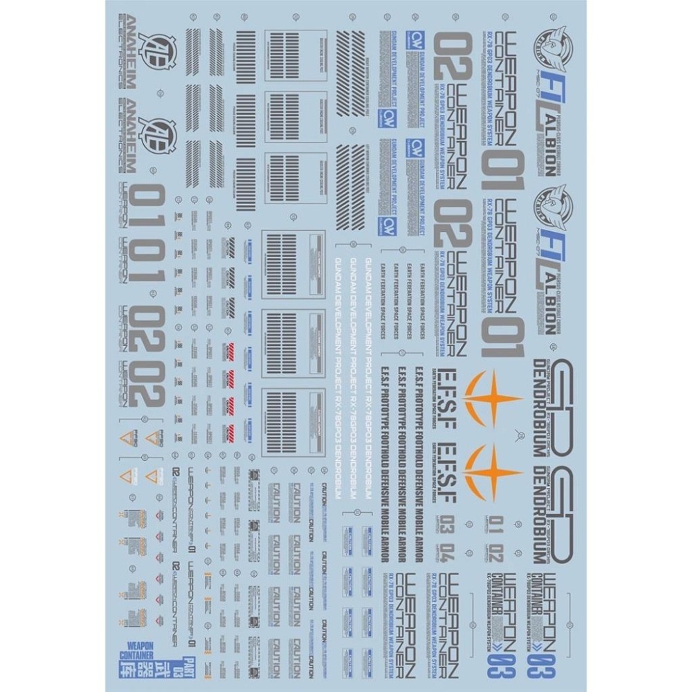 [BUOCO] EVO HG-28 RX-78GP03D 試作3號機 GP03 石斛蘭 光水貼 (1/144）-細節圖4