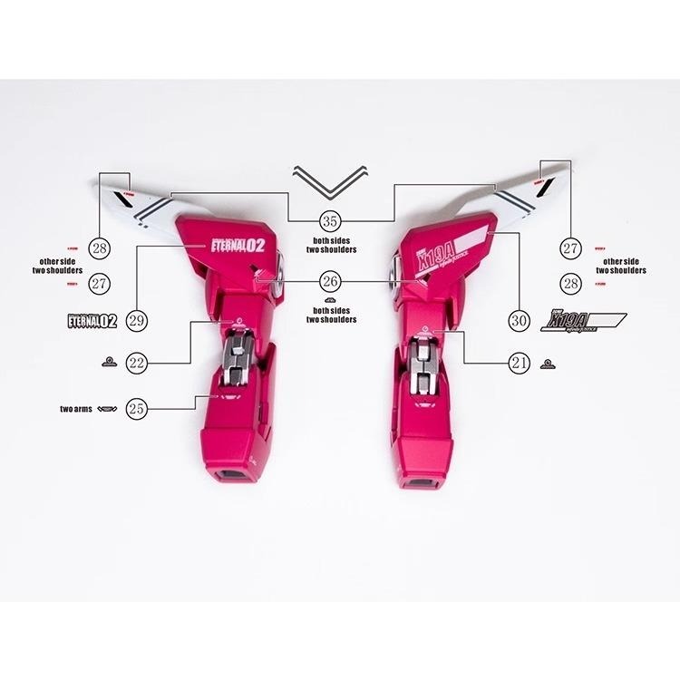 [BUOCO] EVO HG-231 SEED DESTINY X19A 無限正義鋼彈 螢光水貼  (1/144)-細節圖7