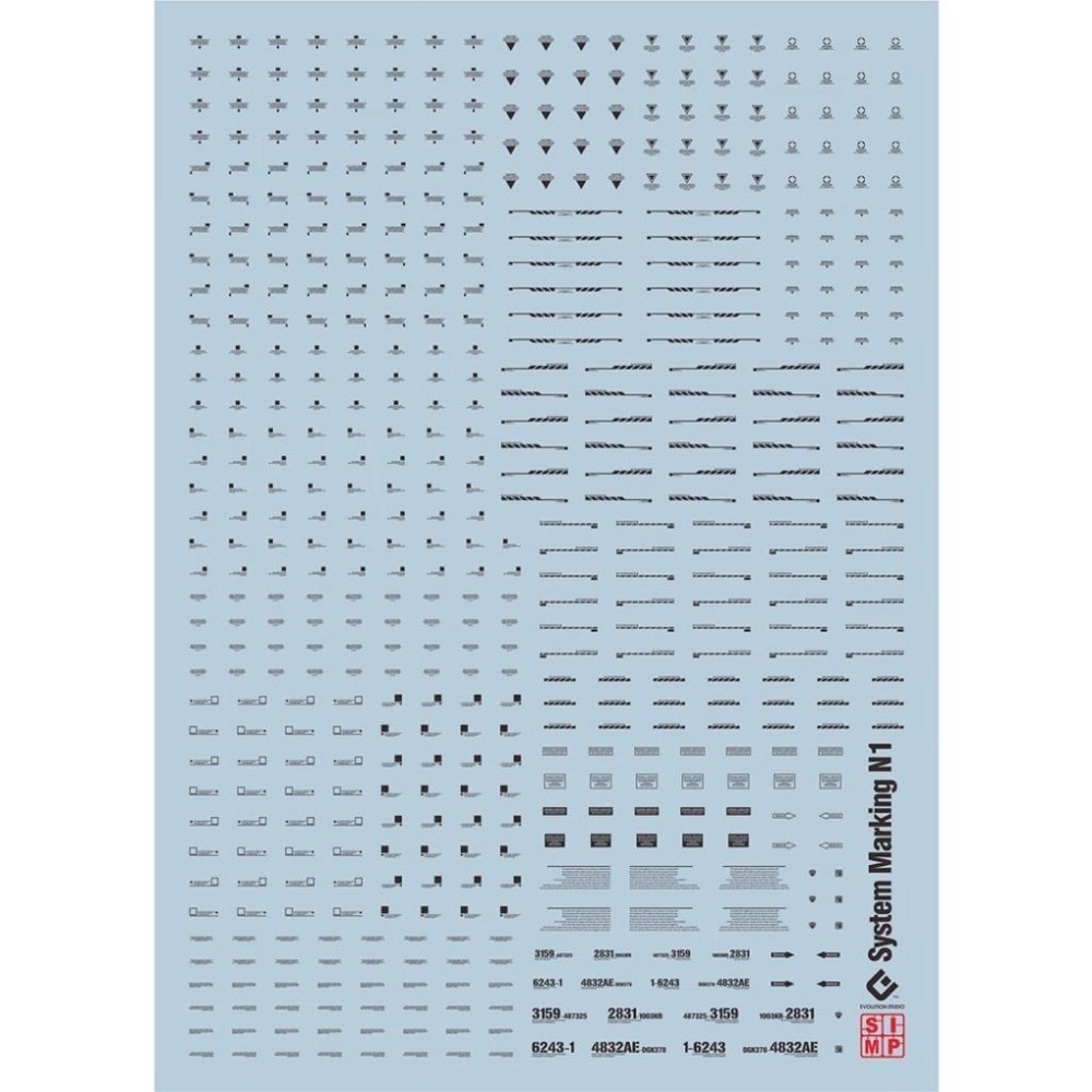 [BUOCO] EVO NAZCA 風格 高精度通用標誌水貼 (N1/N3) - 幾何線條 / 警示標語 / 通用水貼-細節圖2