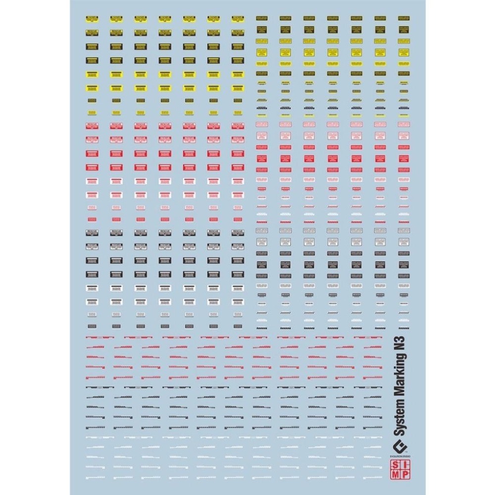 [BUOCO] EVO NAZCA 風格 高精度通用標誌水貼 (N1/N3) - 幾何線條 / 警示標語 / 通用水貼-細節圖5