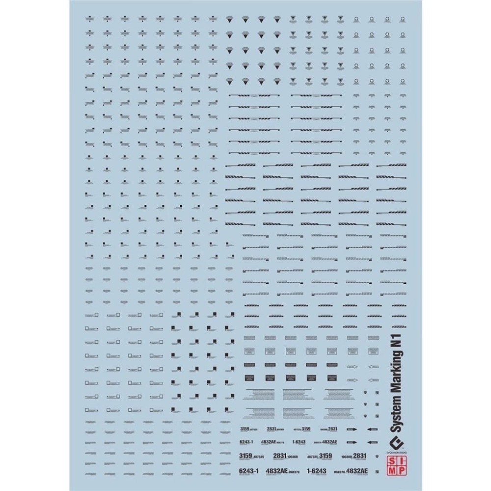 [BUOCO] EVO NAZCA 風格 高精度通用標誌水貼 (N1/N3) - 幾何線條 / 警示標語 / 通用水貼-細節圖2
