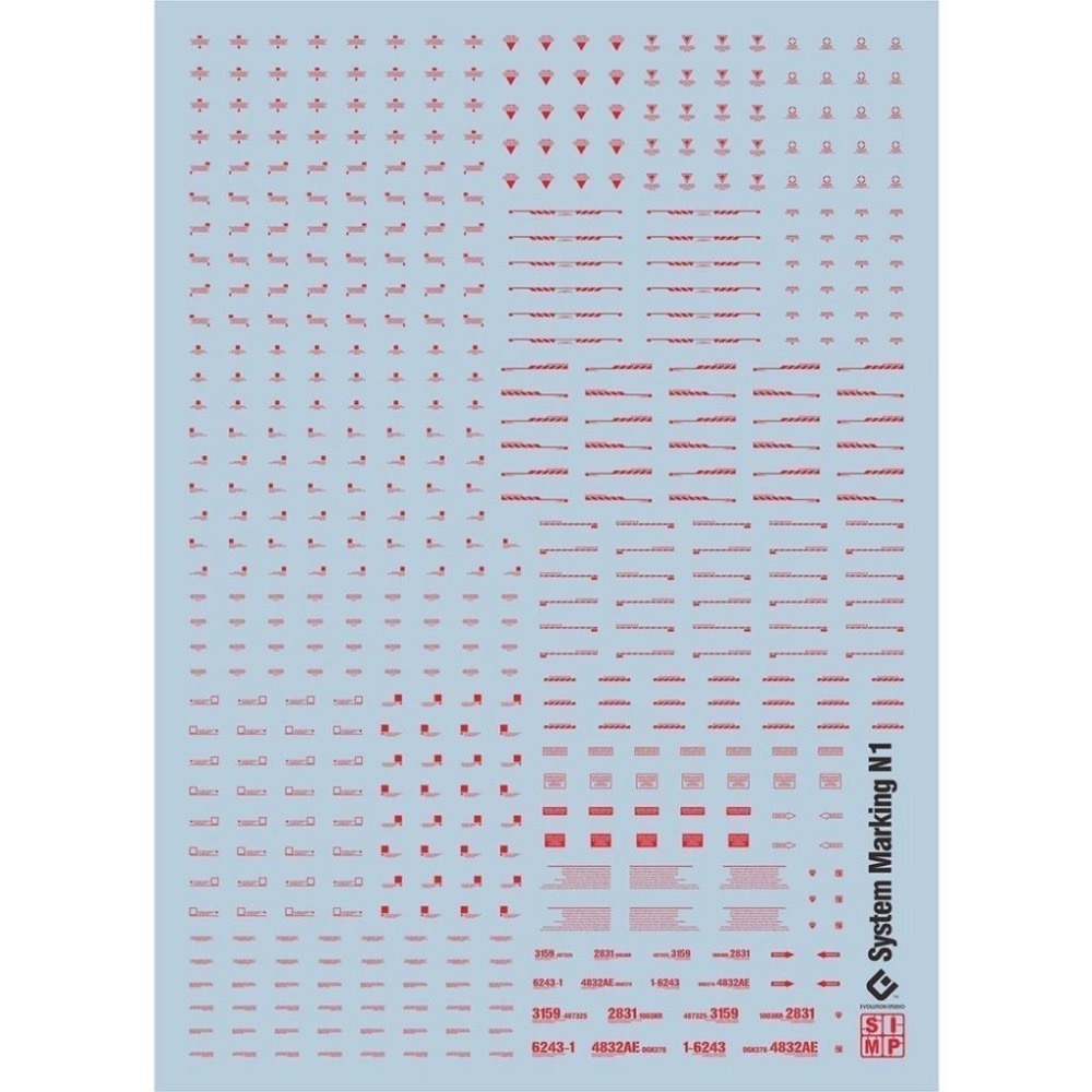 [BUOCO] EVO NAZCA 風格 高精度通用標誌水貼 (N1/N3) - 幾何線條 / 警示標語 / 通用水貼-細節圖3