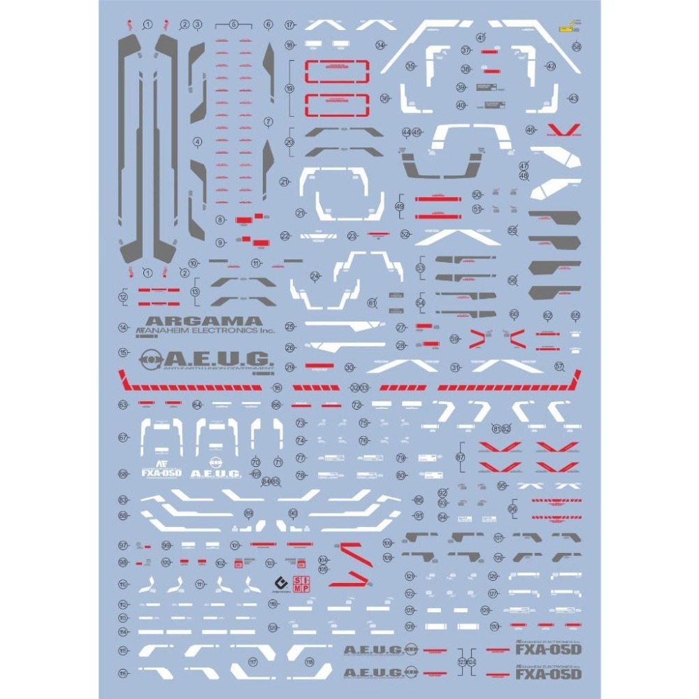 [BUOCO] EVO HG-35 G防衛者 & 飛行裝甲 螢光水貼 (1/144) - 鋼彈Mk-II / 超級鋼彈-細節圖2