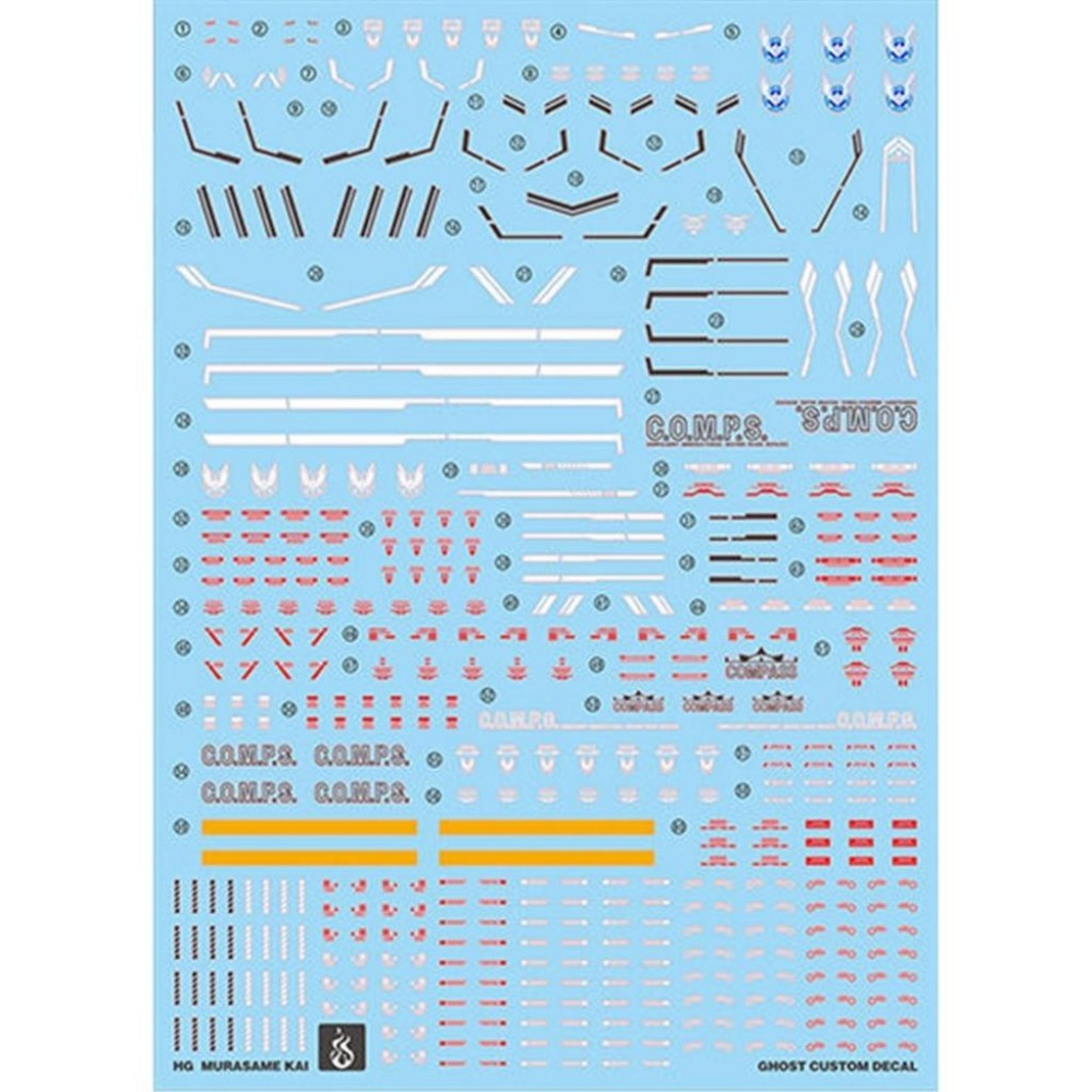 [BUOCO] 炎水貼 Ghost版 HG 村雨改 Murasame Kai 螢光水貼 SEED Freedom 奧布-細節圖2