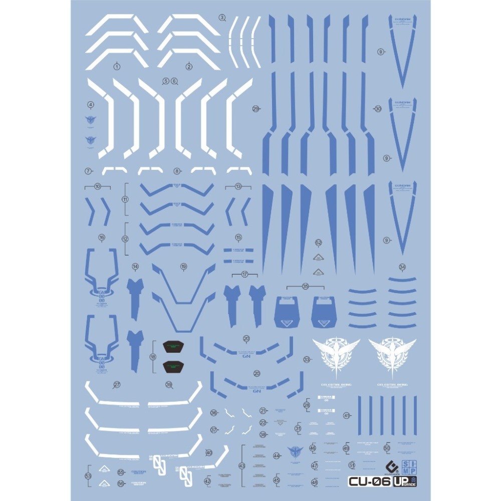 [BUOCO] EVO MG-CU04 鋼彈00 MG 00 Raiser (海老川配色) 螢光水貼 (1/100)-細節圖2