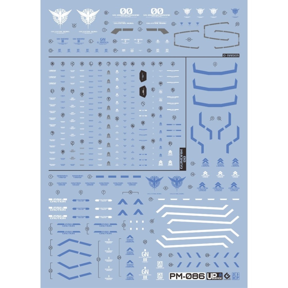 [BUOCO] EVO PB-MG-86 鋼彈00V MG 00鋼彈 斬擊強化模組 (XN Raiser) 螢光水貼-細節圖2
