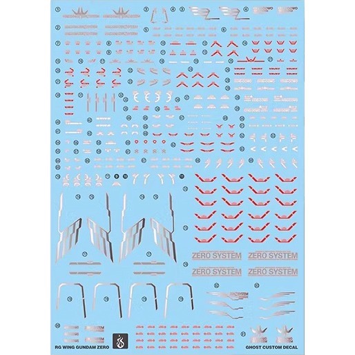 [BUOCO] 炎水貼 GHOST RG 1/144 XXXG-00W0 飛翼鋼彈零式 TV版 希洛唯 螢光 水貼-細節圖2