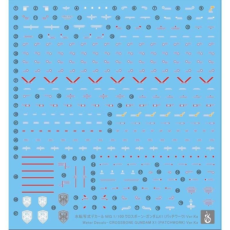 [BUOCO] 炎水貼 PB MG 1/100 海盜鋼彈 X1 拼裝機 Patchwork Ver.Ka | 螢光效果-細節圖2