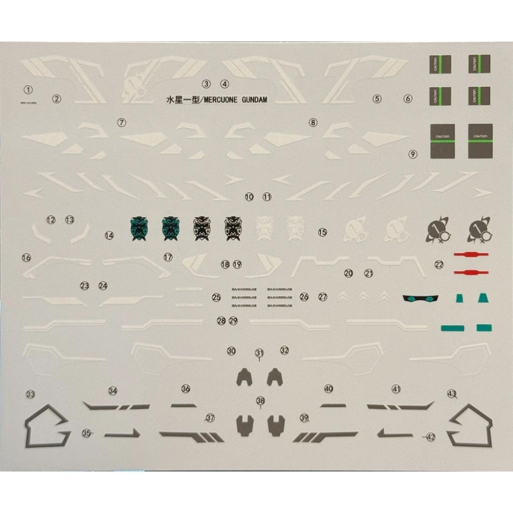 [BUOCO] AMAX HG 1/144 核心鋼彈II 行星系統 水星/金星/火星/土星 螢光水貼 1246式-細節圖5