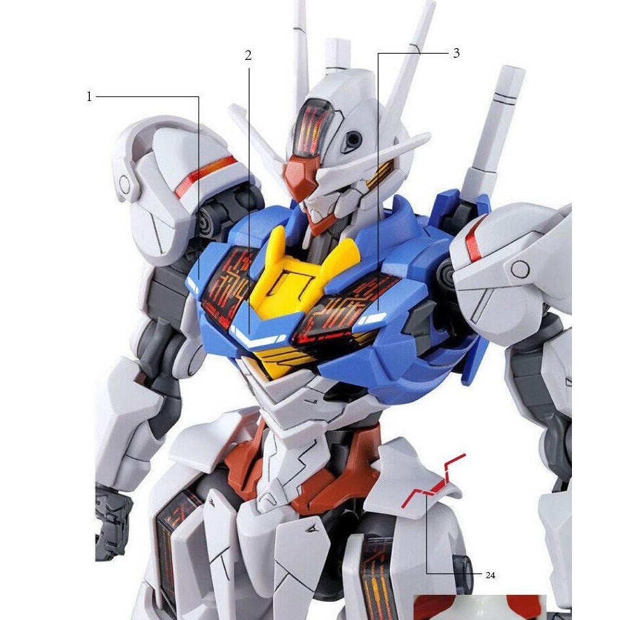 [BUOCO] AMAX HG 1/144 風靈鋼彈 XVX-016 水星的魔女 覺醒紅 帕梅特刻痕 螢光 水貼 含地台-細節圖6