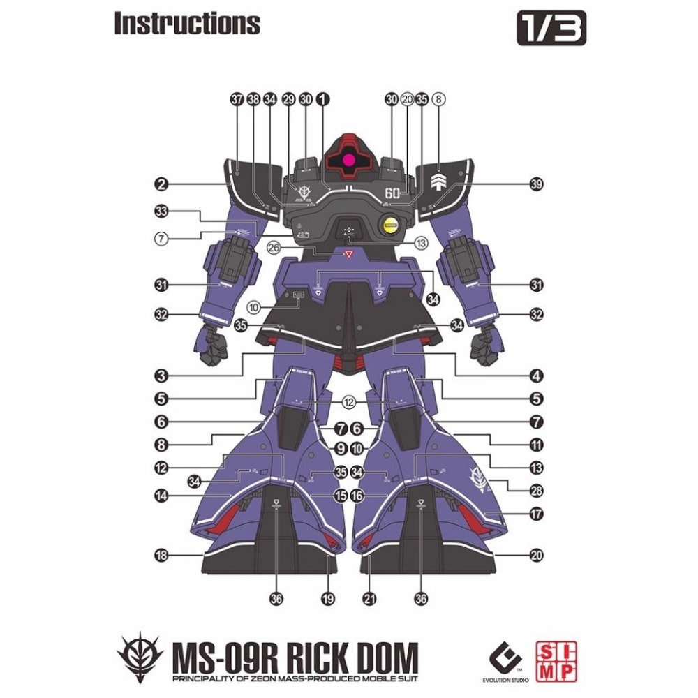 [BUOCO] EVO MG-218 MG 里克·德姆 1.5版 (宇宙型) 螢光水貼 (1/100) - 大魔-細節圖3