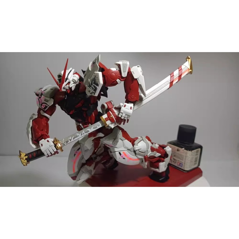 [BUOCO] AMAX HiRM 1/100 異端鋼彈紅色機高出力型 猩猩臂 紅異端 櫻花 斬 螢光水貼-細節圖9