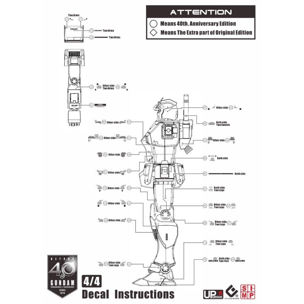 [BUOCO] EVO MG-188 GFFMC樣式 MG RX-78-02 初鋼 (GTO版/40週年紀念) 螢光水貼-細節圖6